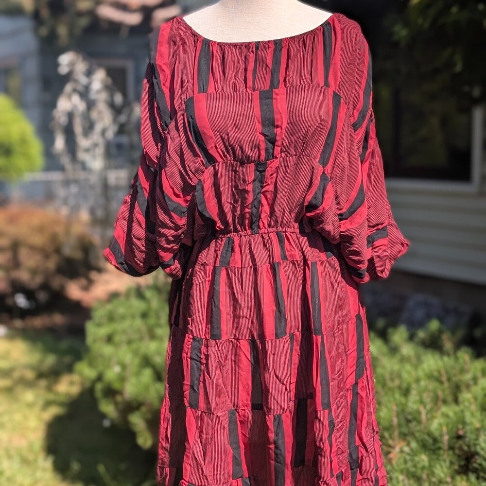 Tucker Brand Party Dress - Red & Black - Size M